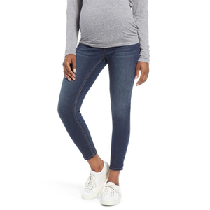 1822 Giovanna Jeans Skinny Premaman Lunghezza Caviglia Taglia 27 Denim - Abbigliamento Premaman Comodo - Product Image 1