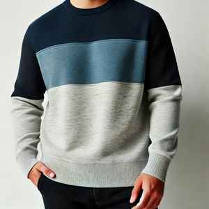 Sudadera de Cuello Redondo para Hombre DYNEGO APPARELS, 100% Lana, Antibolitas, Gruesa, de Punto Acanalado, con Cierre Frontal - Product Image 4