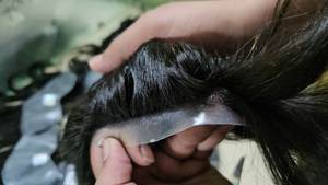 ทูเป้ผมแท้สำหรับผู้ชาย แบบอินเดีย ความหนา 0.05-0.14 มม. ฐานลูกไม้เต็มศีรษะและฐาน PU ลอนลึก ปิดผมบางบริเวณหน้าผาก - Product Image 2