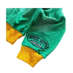 Custom Streetwear 100% Cotton Fleece Breathable Eco-Friendly Front Logo Zip Hoodie for Men Regular Fit Acid Washed Fleece Jacket - Product Image 2