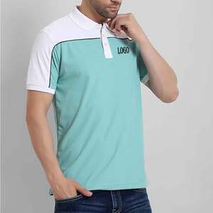 T-shirt en piqué doux de haute qualité avec logo brodé polos d'été respirants uniformes imprimés décontractés T-Shirts vierges de golf - Product Image 2