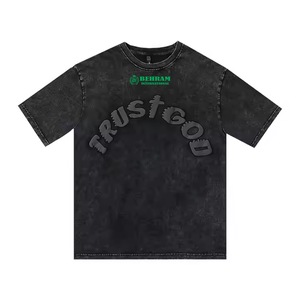 T-shirts d'été respirants à séchage rapide pour hommes, coupe régulière, 100 % coton, col rond, avec logo personnalisé sur le devant, imprimés numériquement, grandes tailles, vente en gros - Product Image 1