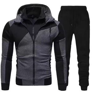 Conjunto Deportivo de Invierno Personalizado de Alta Calidad, 100% Algodón, para Hombre, de 2 Piezas, con Sudadera con Capucha y Pantalones Deportivos de Forro Polar, Estilo Casual - Product Image 2