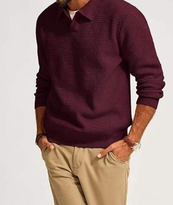 Pull Homme Col V Pull Pull Manches Longues Torsadé Pull Texturé - Product Image 6
