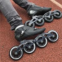 Patins à roulettes de vitesse professionnels pour l'extérieur avec roues de 110 mm, botte en polypropylène, patins de course haute performance pour hommes et femmes