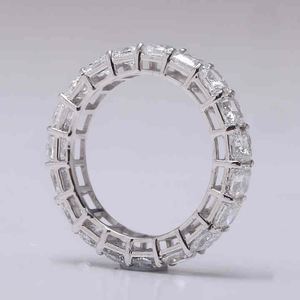 Anillos de Compromiso y Boda de Lujo con Corte Cojín en Oro Blanco de 14 Quilates al por Mayor para Mujer, Anillos de Regalo con Diamantes Completos de Alta Calidad - Product Image 5
