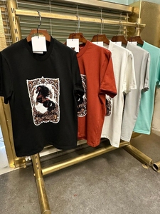Camiseta de Manga Corta para Hombre, Talla Grande, de Seda/Algodón, Antipilling, con Estampado Animal, 300g, Cuello Redondo, Informal, Transpirable, Ecológica, OEM, ODM - Product Image 5