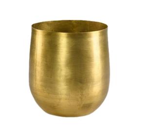 กระถางทองเหลืองที่ทนทานและสง่างามพร้อมสไตล์วินเทจเหมาะสำหรับบ้านหรือพื้นที่สำนักงานที่กำลังมองหาเสน่ห์แบบคลาสสิก - Product Image 1