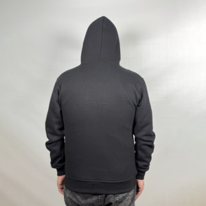 Customized <b>Men</b> Slim Fit US Size <b>Fleece</b> Pullover <b>Hoodie</b> Cotton Polyester Raglan Sleeve <b>Lined</b> Screen Print Solid Basic <b>Hoodie</b> - Product Image 6