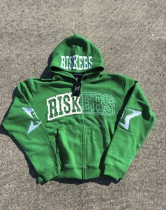 Sudadera con Capucha de Forro Polar para Hombre, con Media Cremallera, Bordado con Logotipo Personalizado al por Mayor, 100% Algodón Desgastado, Personalizable OEM - Product Image 4