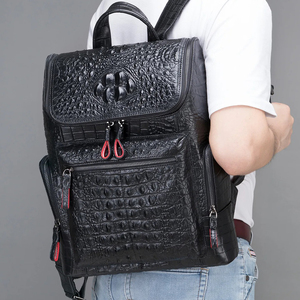 Venta caliente Vintage cuero senderismo mochilas multiusos ecológico gran capacidad mochila bolsas para Unisex - Product Image 3