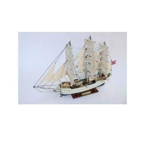 CHRISTIAC RADICH 30CM Style Feng Shui Modèle d'Artisanat en Bois Bateau Peint Décoration pour la Maison pour Boîte ou Plateau en Bois - Product Image 3