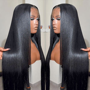 Perruque en cheveux humains 100% vierges, alignée sur les cuticules, bouclée profonde, 13x4, dentelle HD, frontale, longue, vague profonde, cheveux humains, dentelle frontale - Product Image 1