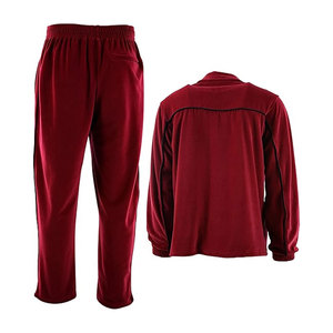 Conjunto Deportivo de Terciopelo de Lujo para Hombre con Bolsillos con Cremallera, Perfecto para Correr, Relajarse y Uso al Aire Libre, Rojo - Product Image 5