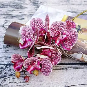 THAOF-148 prix de gros tiges d'orchidées fleurs artificielles Real Touch Latex Faux Phalaenopsis Branches 9 grandes fleurs 38 pouces