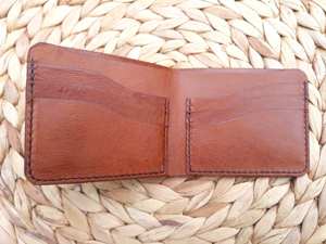 Premium Luxury Genuine <b>Leather</b> Open Foldable Bi-Fold <b>Wallet</b> Slim RFID Blocking Purse for <b>Men</b> with Cards BFW-0162 - Product Image 4