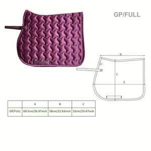 Équipement équestre, tapis de selle confortable et respirant, doublure personnalisée OEM en coton et polycoton, équitation, paillettes pour cheval - Product Image 4