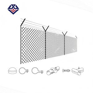 Pagar Rantai Hitam 6 kaki Berlapis PVC Buatan Produsen/Pagar Jaring Siklon/Pagar Jaring Berpola Berlian - Product Image 2