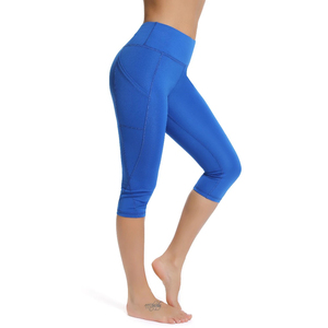 Leggings Deportivos de Cintura Alta para Mujer, Pantalones de Yoga Negros, Pantalones Capri hasta la Pantorrilla, Leggings Deportivos, Servicio OEM - Product Image 4