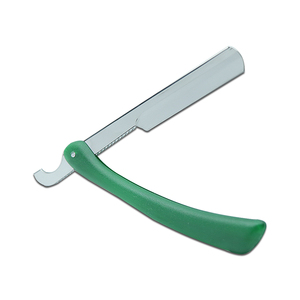 Navaja de Afeitar Recta Verde de Acero con Alto Contenido de Carbono con Hojas de un Solo Filo, Herramienta Profesional de Barbería para Hombres - Product Image 3