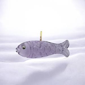 Breloques Poisson Alexandrite Boucle 5mm Plaqué Or Argent 925 21x11mm Sculpture de Poisson Breloques Alexandrite Fournisseurs de Breloques Vente en gros - Product Image 1