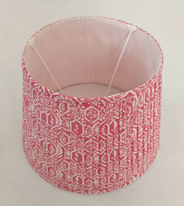 โคมไฟผ้าฝ้ายจับจีบสไตล์อุตสาหกรรมทำด้วยมือน้ำหนักเบาเป็นมิตรกับสิ่งแวดล้อมลายโบฮีเมียนสีชมพูอมเขียวไม่เหมือนใคร - Product Image 4