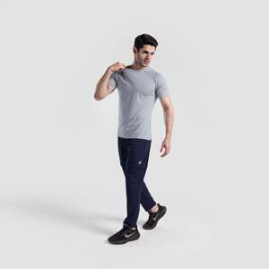 Tech Navy <b>Trousers</b> Slim Fit Regular Fashionable Linen Sports Wear Customizable Logo Zipper Decorations XL Lightweight Straight - Product Image 4