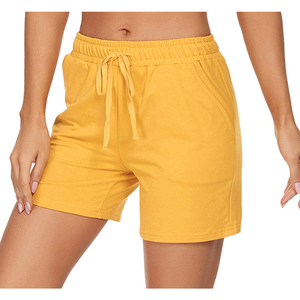 <b>Womens</b> <b>Leather</b> <b>Shorts</b> Solid Light Summer Hot Casual Breathable Adjustable Drawstring Closure Mid Waist Ruffles OEM Service - Product Image 3