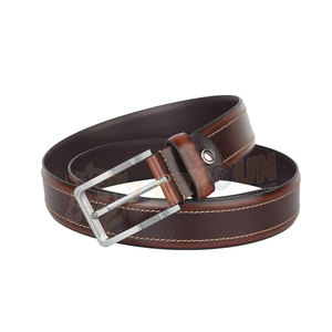 Ceinture en cuir pleine fleur de qualité supérieure ZARYOUN IMPEX ZI-1405 pour hommes, boucle en alliage durable, largeur 1,5/1,75 pouces, style décontracté - Product Image 3