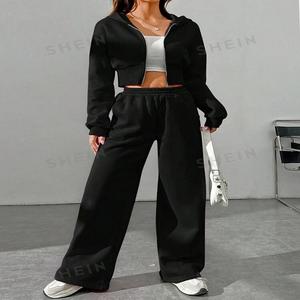 Nuevo Conjunto Deportivo de Moda Gótica de Lujo, Impermeable, Transpirable, de Secado Rápido, con Capucha y Cremallera, Ropa Deportiva Activa - Product Image 1