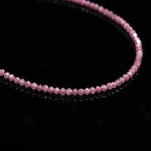 สร้อยข้อมือลูกปัดเพชรทรงเหลี่ยมสีชมพู 15 นิ้ว พลอยแท้ธรรมชาติ ขายส่งจำนวนมาก - Product Image 3