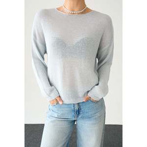 Pull en tricot bleu - Product Image 1