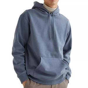 Custom <b>Men's</b> Regular Fit Solid Fleece Pullover Hoodie Autumn Eco-Friendly Street Style <b>Sweatshirt</b> Plain Dyed Bulk Blank - Product Image 3