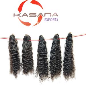 Extensiones de cabello humano tejido alineado con cutícula de templo indio barato para mujeres negras de color natural sin procesar al por mayor - Product Image 3