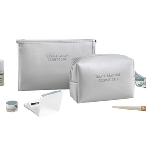 Bolso de Mano de Piel Sintética para Mujer, Bolsa de Maquillaje con Cremallera para Viaje, Venta al por Mayor y Logotipo Personalizado - Product Image 4