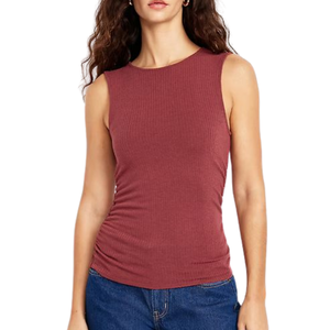 Mujeres Racerback Tank Top algodón suave transpirable verano chaleco OEM fabricante a granel al por mayor gimnasio Activewear Top - Product Image 3