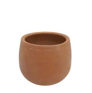 Maceta redonda de arcilla hecha con diseño elegante, maceta de Color Natural para decoración de exteriores e interiores, macetas de flores personalizadas hechas a mano a granel - Product Image 1