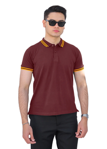 Polo à col contrasté pour hommes, t-shirt décontracté à manches courtes en coton, vêtements d'été ajustés pour un usage quotidien et sportif - Product Image 4