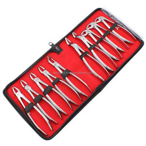 คีมถอนฟันสแตนเลสเกรดสูงแบบแมนนวลชุดเครื่องมือทันตกรรม10ชิ้น - Product Image 2