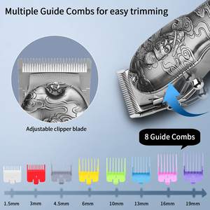 Tondeuse professionnelle sans fil pour hommes avec kit de toilettage LED pour nez et oreilles, idéal pour les voyages en camping-car - Product Image 5