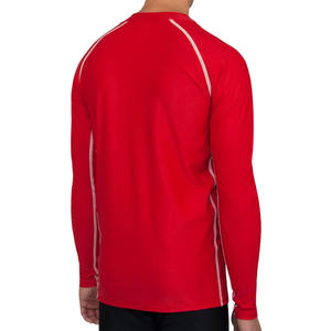 ชุดป้องกันผดผื่นสำหรับผู้ชายชุดป้องกันผดผื่นทำจากโพลีเอสเตอร์ผ้าสแปนเด็กซ์สีทึบ - Product Image 3