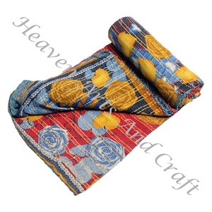 Kantha <b>Quilt</b> Gudari Kantha <b>Quilt</b> Gudari Hot Selling Wholesale Gold Supplier GD2284 <b>Handmade</b> Kantha <b>Quilt</b> Cotton Printed Indian - Product Image 6