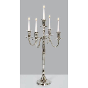 Modern Design 5 Arm Golden Metal <b>Candelabra</b> Decorative Iron Tabletop Candle Holder Stand for Party and Dining Table Decor - Product Image 5