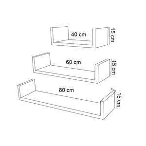 JGWOOD DESIGNS Estantería Flotante de Madera 33x15x85cm, Minimalista, de un Solo Nivel, para Montar en la Pared, Organizador para Sala de Estar - Product Image 5