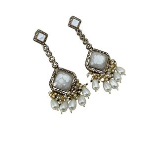 High Quality 2025 Stylish Beaded Earrings With Metal Fittings at the Back From India - Product Image 1