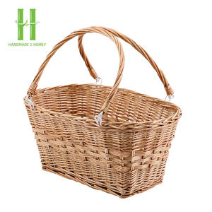 Panier de pique-nique en rotin et osier de style jardin avec poignée pour enfant, décorations de Pâques, boîte de rangement pour l'organisation des chaussures jiahao OEM - Product Image 3
