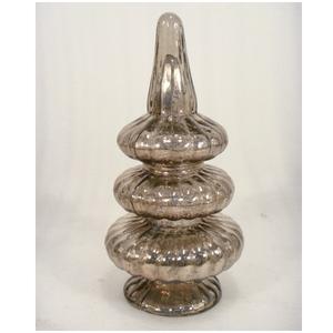 Decoración de mesa Adornos de árbol de Navidad de vidrio rojo Mesa decorativa para decoración de fiesta en casa - Product Image 4