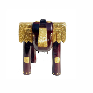 Indian Festival Theme Elephant Stool for Home Decor Elegant Entryway and Hallway Accent for Welcoming Guests - Product Image 2