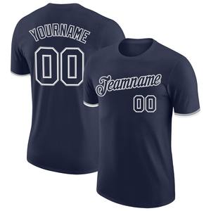 Venta al por mayor Direct shirts Engro Sportswear Industry camisetas Custom Navy-Gray Performance T-Shirt - Product Image 1