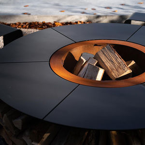 Multifunctional <b>Round</b> Outdoor <b>Fire</b> <b>Pit</b> Table, Unique Bonfire Table with <b>Fire</b> Feature for Outdoor Entertainment - Product Image 6